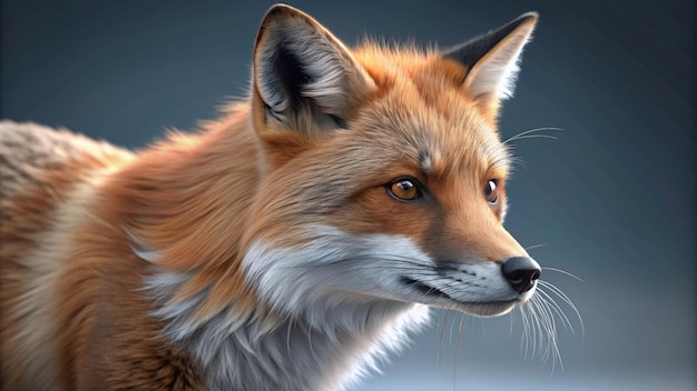 a fox with a long whiskers is shown