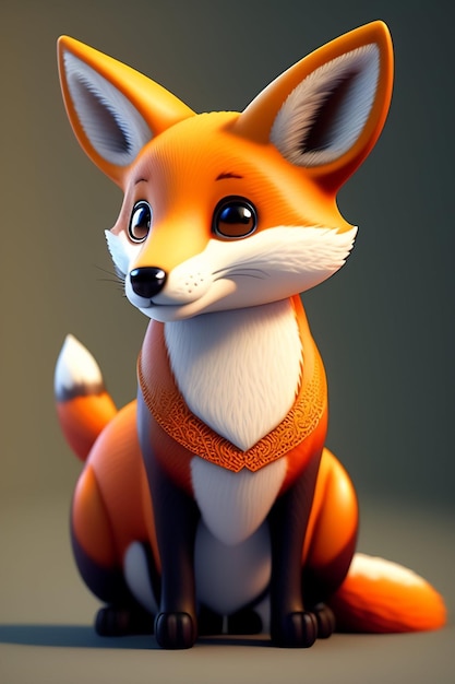 A fox with a sweater on it