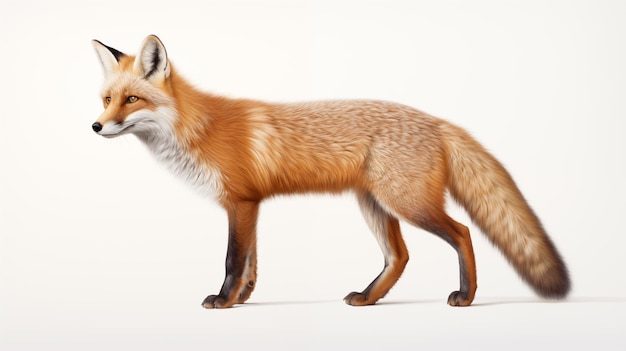 Photo foxes on white background they are small to medium sized omnivorous mammals