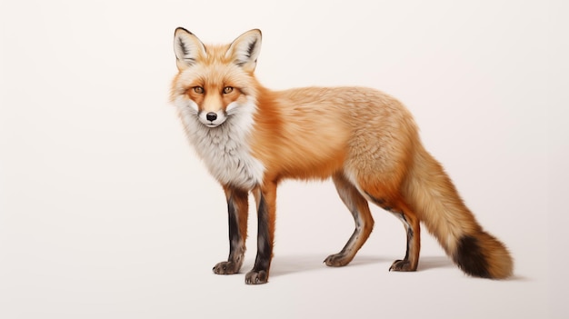 Photo foxes on white background they are small to medium sized omnivorous mammals