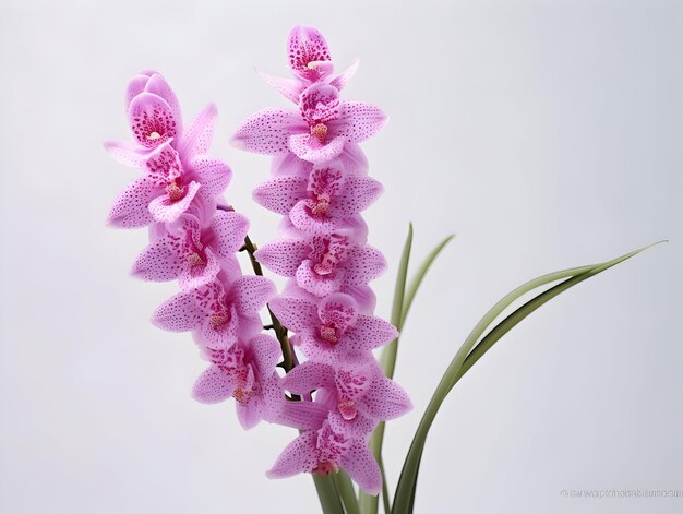 Photo foxtail orchid flower in studio background single foxtail orchid flower beautiful flower images