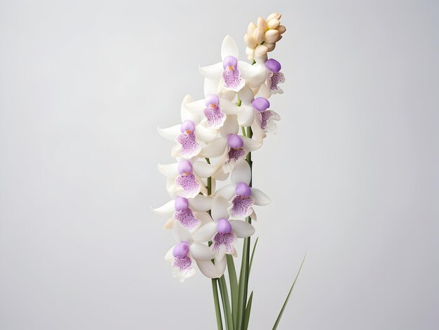 Photo foxtail orchid flower in studio background single foxtail orchid flower beautiful flower images