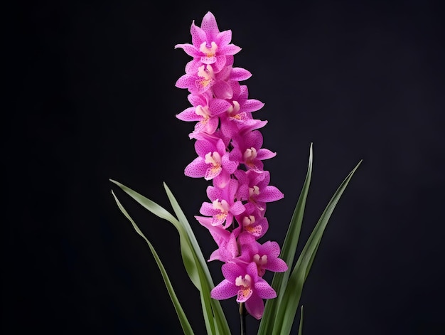 Photo foxtail orchid flower in studio background single foxtail orchid flower beautiful flower images