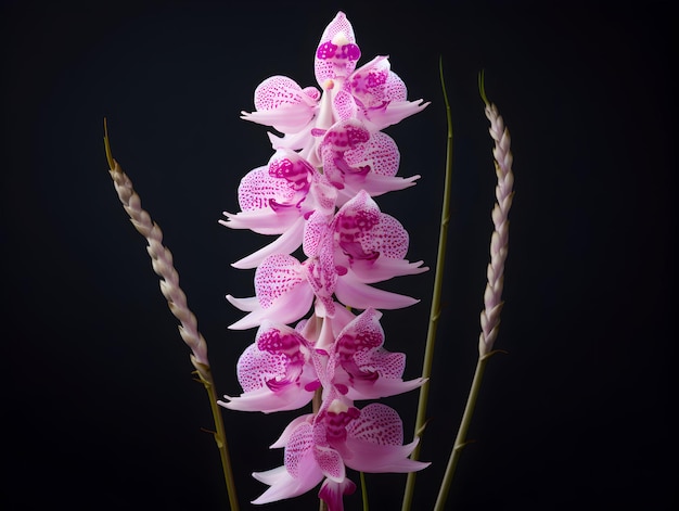 Foxtail Orchidee bloem in studio achtergrond single Foxtail orchidee Bloem prachtige bloem beelden