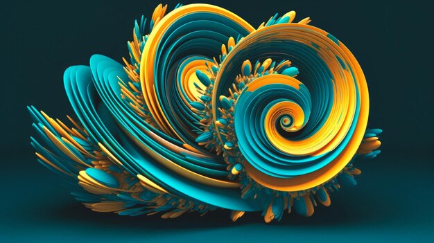 Fractal abstract background generative ai