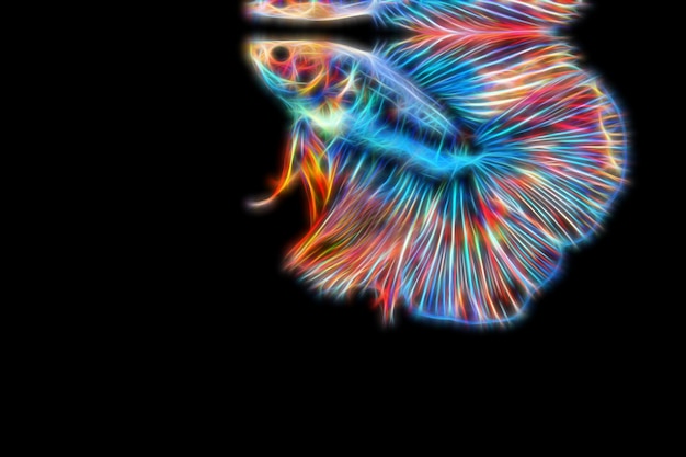 fractal abstracte neon betta vis