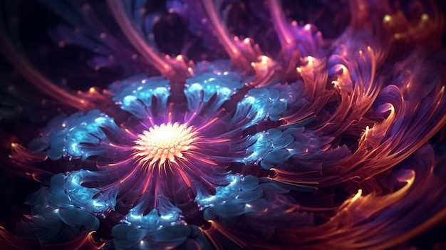 Foto fractal art achtergrond