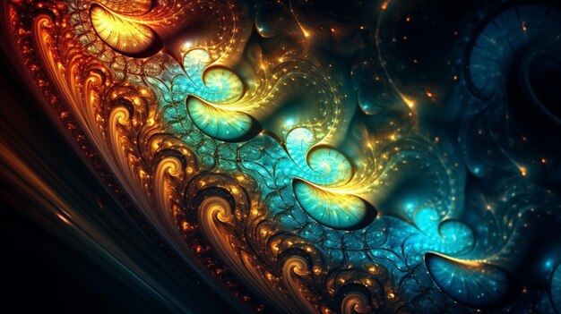 Foto sfondio di fractal art