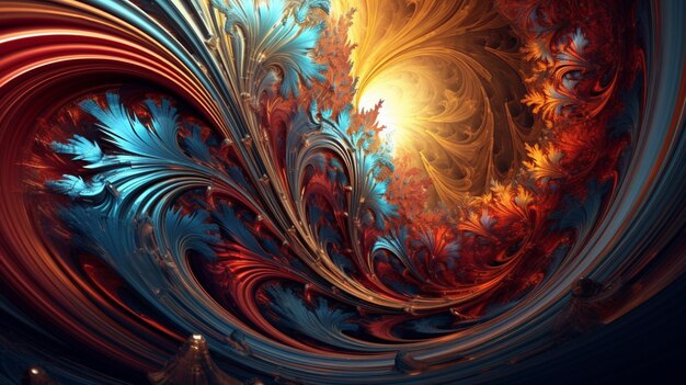 Foto sfondio di fractal art