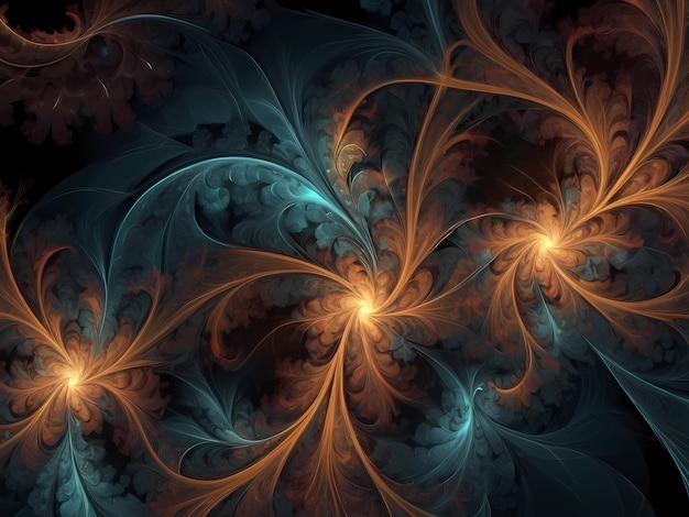 Photo fractal burst background