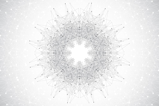 Fractal element with compounds lines and dots