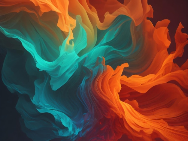 Fractal fire flame burst abstract background