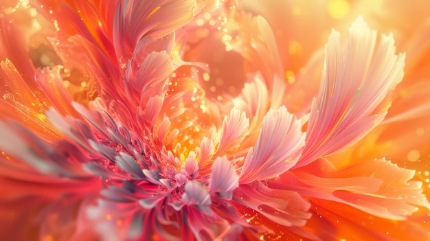 Fractal flames chaotic beauty in warm colors