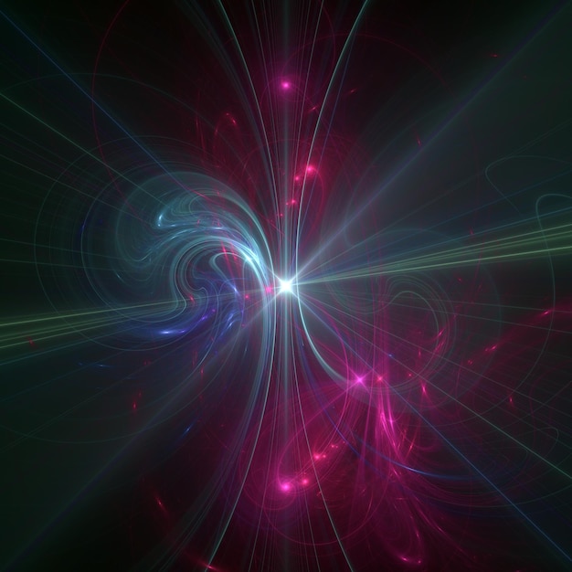 Fractal flashes of light beautiful space illustration abstract background