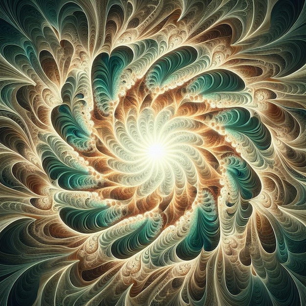 Fractal kunst achtergrond fractal patroon ontwerp neurale patroon ontwerp swirling patroon ontwerp