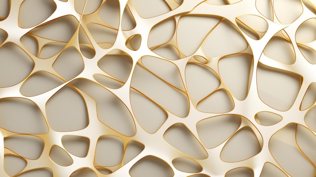 fractal voronoi golden pattern on smooth ceramic surface