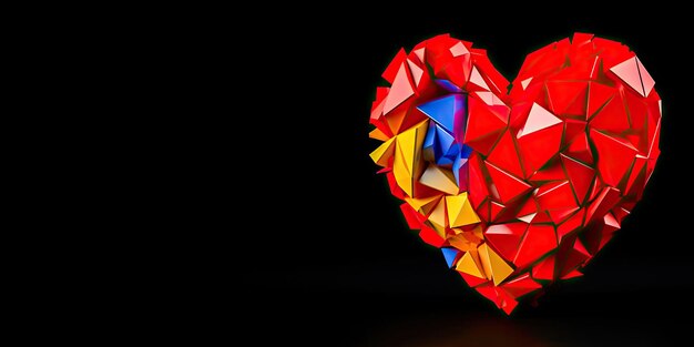 Fractured Heart Illustrating Unrequited Love Generative AI
