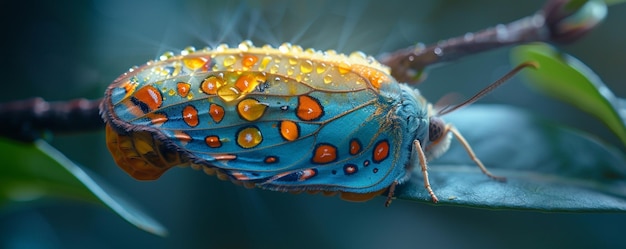 Photo fragile butterfly emerging from its chrysalis a wallpaper