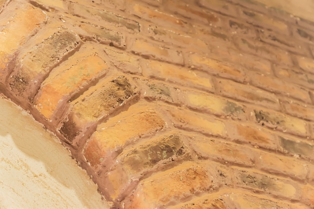 Fragment of brick wall in orient style room. 