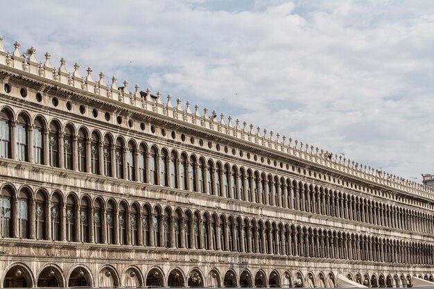 A fragment of the building of the Old Procuratie at the Piazza San Marco in Venice