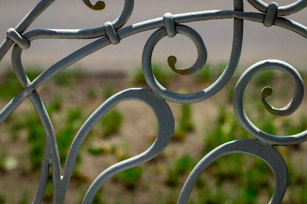 The fragment of forged metal products. close-up.