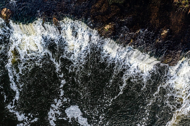 Fragment of the rapid waterfall of Venta Ventas Rumba the widest waterfall in Europe Kuldga