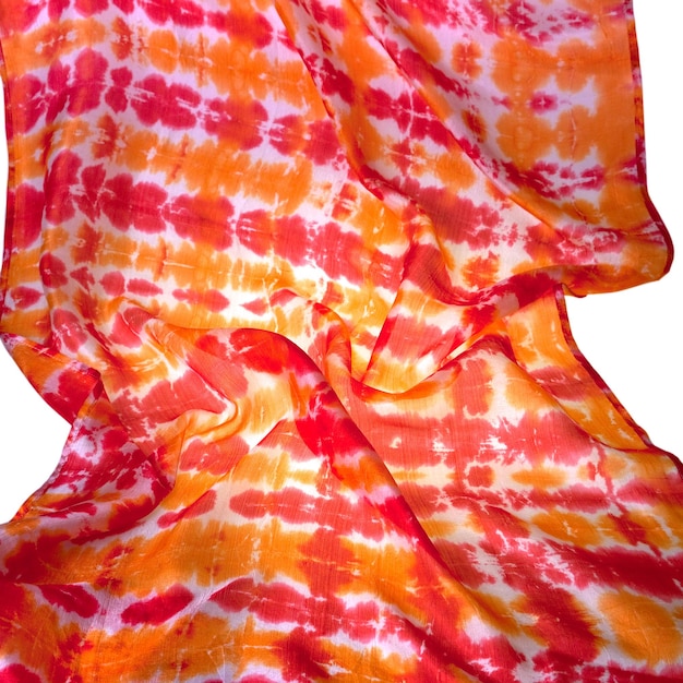 Fragment of silk batic scarf