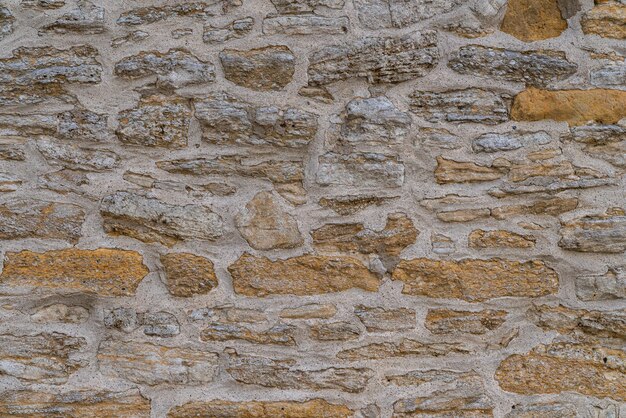 Fragment van een stenen muur van een oud antiek gebouw