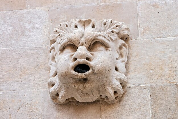 Fragment van fontein in de oude stad van Dubrovnik, Kroatië