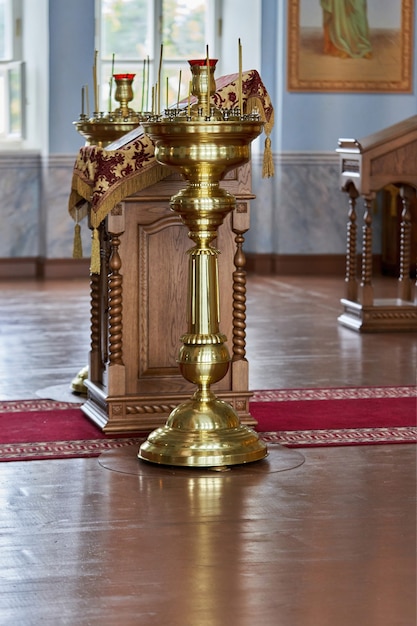 Fragment van het interieur van een christelijke kerk