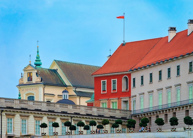 Fragment van het koninklijk kasteel in de oude stad van Warschau in Polen