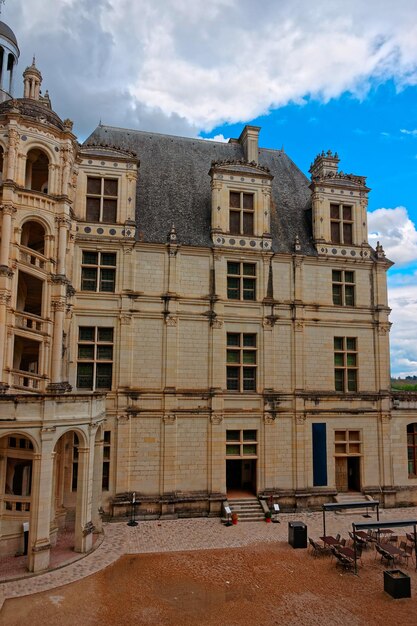 Fragment van het paleis Chateau de Chambord in het departement Eure et Loir in de Loire-vallei, in Frankrijk.