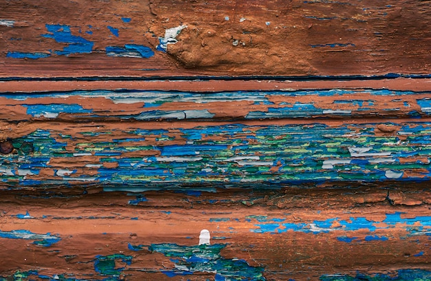 Fragment van oude geschilderde houten oppervlak