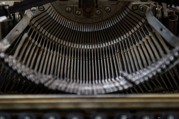 Fragment van vintage typemachine