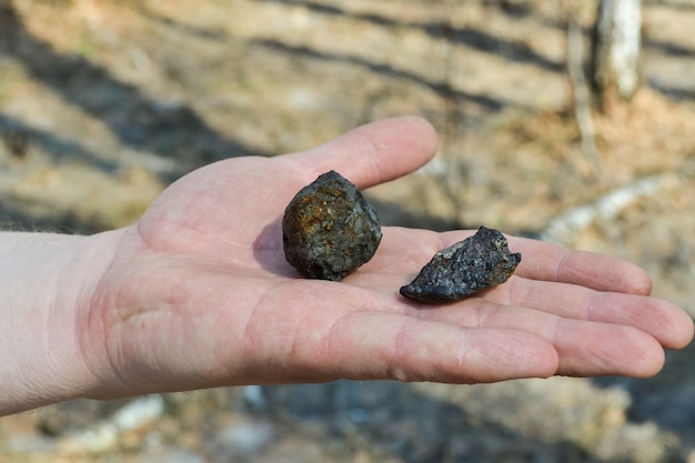 Frammenti di meteorite di chelyabinsk trovati vicino alla città di chebarkul