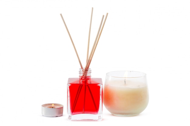 Fragrance Diffuser Set of bottle with aroma sticks (reed diffusers)