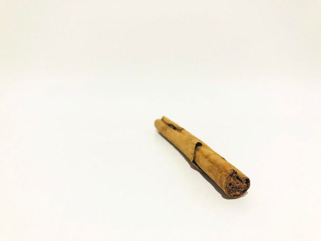 Fragrant cinnamon sticks on a white background