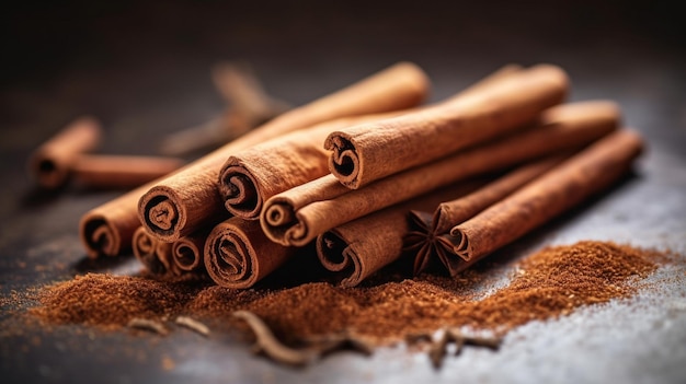 Fragrant cinnamon sticks