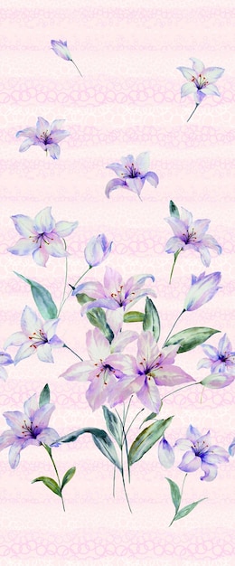 Fragrant flowers blossoming all year round, the leaves and flowers art design.