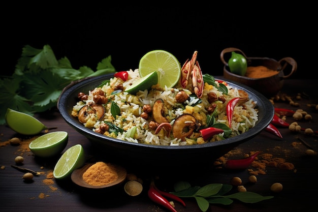 Fragrant Lemongrass Seafood Biryani