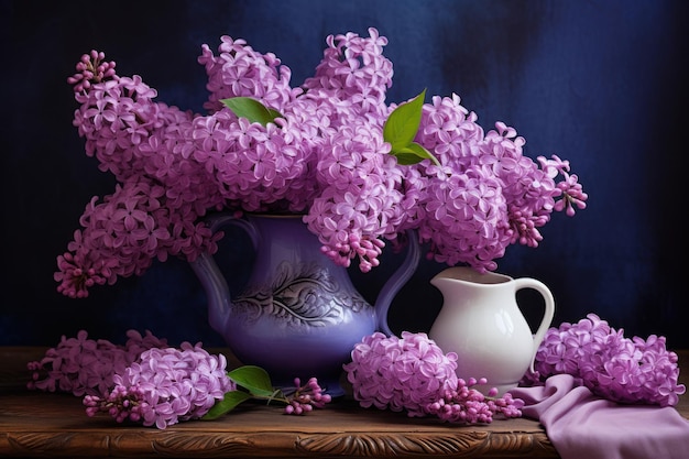 Fragrant lilac flowers summer nature tree generate ai