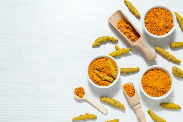 Fragrant seasoning turmeric one of the main ingredients in Indian curry