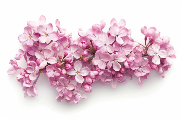 Fragrant Stock Flower Cluster On White Background