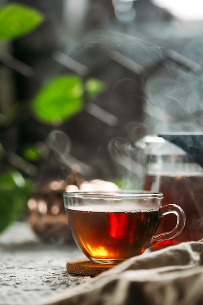 fragrant tea and teapot