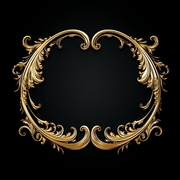 Frame 2D Vector Design Elegant Creatief van een sierlijke luxe gouden foto Dure decoratieve