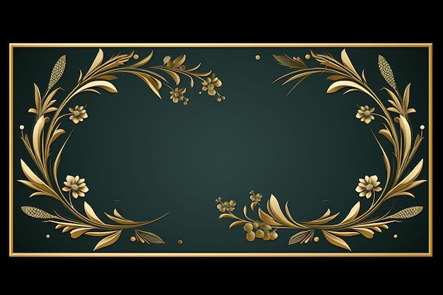 Frame 2D Vector Design Elegant Creatief van een sierlijke luxe gouden foto Dure decoratieve