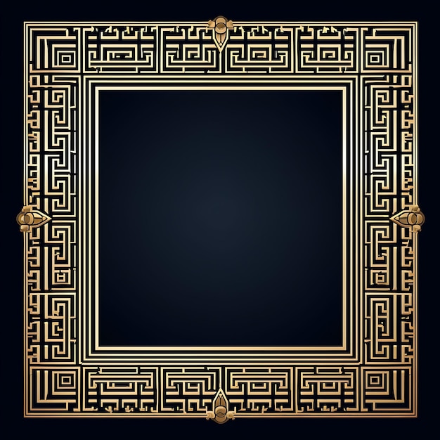 Frame 2D Vector Design Elegant Creatief van een sierlijke luxe gouden foto Dure decoratieve