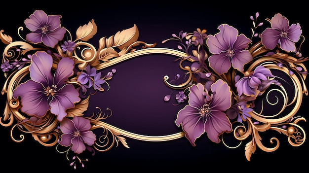 Frame 2D Vector Design Elegant Creatief van een sierlijke luxe gouden foto Dure decoratieve