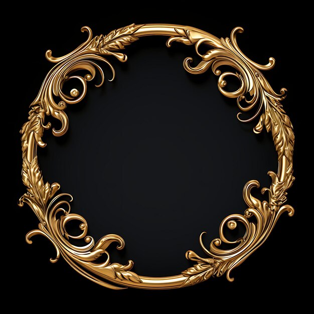 Frame 2D Vector Design Elegant Creative of an Ornate Luxurious Gold Picture Expensive Decorative