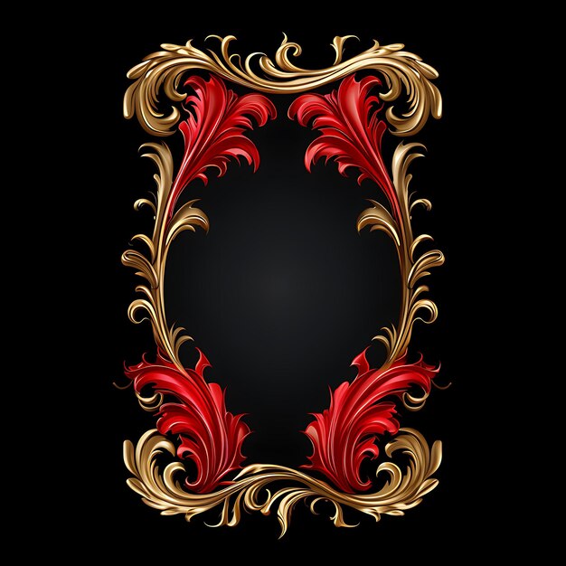 Frame 2D Vector Design Elegant Creative of an Ornate Luxurious Gold Picture Expensive Decorative